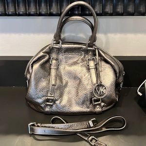 Pewter Metalic Michael Kors Hobo
